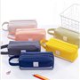 Trousse à crayons portable en toile de grande capacité avec fermeture éclair - Sac de rangement pour fournitures scolaires - Dou