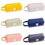 Trousse à crayons portable en toile de grande capacité avec fermeture éclair - Sac de rangement pour fournitures scolaires - Dou