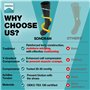 Chaussettes de Contention Femme Homme 20-30mmHg Compression Soutien de La Voû