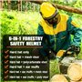 Casque de sécurité forêt forestière Industrielle,Casque de sécurité à tronçonneuse avec Protections Auditives et Cache-Oreilles 