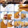 Bouton pression pince, Boutons Pression 508 Articles, 5 couleurs Boutons en acier inoxydable avec base, outil de poinçonnage, id