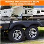 SIVIAS Lot de 2 cales stabilisatrices de roue de camping-car, cales de verrouillage de pneu robustes avec clé, cales de roue ant