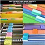QIYILE Lot de 60 Onglets Suspendus pour Dossiers de Fichiers - Intercalaires en Plastique avec Papier pour Identification Rapide
