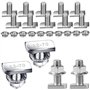 ALEEIK Lot de 10 vis à tête marteau en acier inoxydable avec écrou à bride M8 x 20 mm - Écrous à dents de blocage avec écrous à