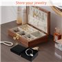 YUDAWN Lot de 4 boîtes à bijoux en carton kraft mat - Petites boîtes cadeaux - En papier noir - Avec mousse - Pour colliers, bra