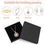 YUDAWN Lot de 4 boîtes à bijoux en carton kraft mat - Petites boîtes cadeaux - En papier noir - Avec mousse - Pour colliers, bra