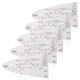 5 Gabarits Parabole Mathématiques - Gabarit Courbe Sinus/Cosinus