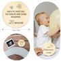 PAPERKIDDO Lot de 20 cartes de jalons en bois pendant la grossesse, comme cadeau pour les futurs parents et bébés pour les momen