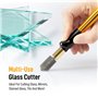 Coupe-Verre Circulaire Bloomoak avec réservoir d'huile et Ventouse Ensemble d'outils de Coupe en Verre Diamant réglable Diamètre