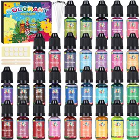 MUOIVG Colorant Liquide De Bougie - 30 couleurs X10ML Cire Dye