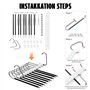 MQVXT Lot de 2 cintres à 9 Niveaux - Antidérapants Cintre Pantalon-cintres,cintres Pantalons Peu encombrant,pour Tous Types de P