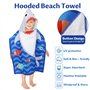 MQVXT Serviette de Bain Enfant,Serviette de Plage,Microfibre Serviette de Plage Enfant Douce et à Séchage Rapide Cape de Bain En