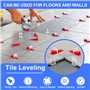 ENCOUN Kit de Nivellement pour Carrelage, 600Croisillon Autonivelant 2mm+200 Réutilisable Cale Carrelage, 1Pince, 1Couteau à Cro