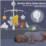 Frasheng Mobile Musical Lit Bébé, Bruits Blancs - Convertible mobile Berceau avec boîte à musique, Cadeau pour Nouveauné Fille e
