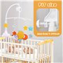 Frasheng Mobile Musical Lit Bébé, Bruits Blancs - Convertible mobile Berceau avec boîte à musique, Cadeau pour Nouveauné Fille e