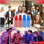 Frasheng réutilisables Tasse de bière Pong,100 Tasses(50 rouge + 50 bleu) et 12 balles,Jeux à Boire Gobelets en Plastique, gobel