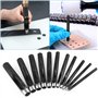 Creux Poinçon en Cuir 11Pcs - Outils de Poinçon en Acier Rond 1-11mm pour Artisanat, Bande de Montre, Toile