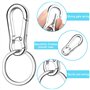 Mousqueton Détachable Pivotant 6 Pièce Mousqueton Métallique avec Porte-Clés Anneau Porte-Clés Détachable Mousqueton avec Boucle