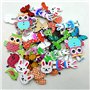 50pcs Animaux Assortis Boutons en Bois Pour Couture Et Artisanat Noël Mariage Décoration