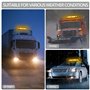 Justech Voiture Emergenecy Feux d'Avertissement Hazard Avertisseur Lumineux Lampes en Tête Base Magnétique Stroboscope Restaurat