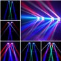 UKing 8x10W Disco D'araignée Effet de lumière,RGBW Lyre LED avec Contrôle du Son et DMX512, 7 / 15CH Lumiere dj pour Club Bar Di