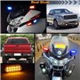 Ricoy Feu de freinage stroboscopique à 6 LED pour voiture - Barre lumineuse pour véhicule de 12 V à 24 V - Balise clignotante de