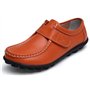 Yooeen Mocassins Femme Chaussures de Travail Plates Loafers en Cuir Loisir Casual Bateau Chaussures de Conduite de Ville Réglabl