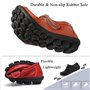 Yooeen Mocassins Femme Chaussures de Travail Plates Loafers en Cuir Loisir Casual Bateau Chaussures de Conduite de Ville Réglabl