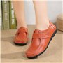 Yooeen Mocassins Femme Chaussures de Travail Plates Loafers en Cuir Loisir Casual Bateau Chaussures de Conduite de Ville Réglabl