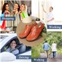 Yooeen Mocassins Femme Chaussures de Travail Plates Loafers en Cuir Loisir Casual Bateau Chaussures de Conduite de Ville Réglabl