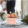 Lot de 12 sacs de fleurs en papier avec chaîne en métal - Boîte cadeau pour bouquet de fleurs - Seau de rangement créatif pour m