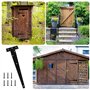 Charniere Porte Lourde 2 Pcs, Charnières en T 12 Pouces, Charnière de Porte de Garage Robustes, Charnière en T Noires avec Vis, 