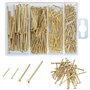 Assortiment de 350 clous et épingles en laiton plaqué or pour panneau de travail du bois pour suspension murale (20 mm/25 mm/40