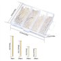 Assortiment de 350 clous et épingles en laiton plaqué or pour panneau de travail du bois pour suspension murale (20 mm/25 mm/40 
