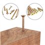 Bateya Kit de vis autotaraudeuses à bois M3 M3.5 M4 zinguées - 320 vis à tête cruciforme pour cloison sèche et béton (16/20/25/3
