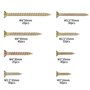 Bateya Kit de vis autotaraudeuses à bois M3 M3.5 M4 zinguées - 320 vis à tête cruciforme pour cloison sèche et béton (16/20/25/3