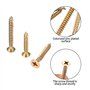 Bateya Kit de vis autotaraudeuses à bois M3 M3.5 M4 zinguées - 320 vis à tête cruciforme pour cloison sèche et béton (16/20/25/3
