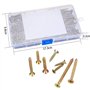 Bateya Kit de vis autotaraudeuses à bois M3 M3.5 M4 zinguées - 320 vis à tête cruciforme pour cloison sèche et béton (16/20/25/3
