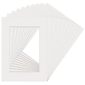 BUENTYA 10 PCS A3 Passe Partout en Papier Cadre Photo Carton DIY Passe-Partout Blanc Passe Partout Dessin Carré Passe Partout En
