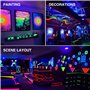 Onforu 2pcs 30W Projecteur UV LED, IP66 Étanche Lumière Noire UV Extérieur, Projecteur LED Ultraviolet avec Prise, Éclairage à E