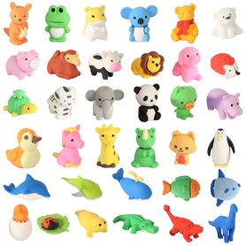 CAINCAY Lot de 35 gommes pour enfants - Mini crayon - Gommes colorées - Pour fête d'anniversaire