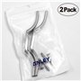 Anley 2 PCS Mât Argenté Crochet de Taquet de Cordage - Alliage de Zinc Inoxydable de 6 Pouces - Vis de Montage incluses
