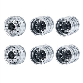 AXspeed Lot de 2 jantes avant et 4 jantes arrière 1/14 pour tracteur Tamiya