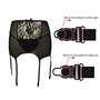 Ancaiqi Femmes Sexy Taille Haute Dentelle Jarretière Jarretelles Porte-jarretelles (XXXL, Noir)