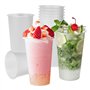 Kleemeiero 50PCS Gobelet Plastique Gobelets Réutilisables Givré 500ML Verre Plastique Reutilisable Gobelets Verre a Biere Plasti