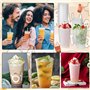 Kleemeiero 50PCS Gobelet Plastique Gobelets Réutilisables Givré 500ML Verre Plastique Reutilisable Gobelets Verre a Biere Plasti