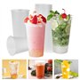 Kleemeiero 50PCS Gobelet Plastique Gobelets Réutilisables Givré 500ML Verre Plastique Reutilisable Gobelets Verre a Biere Plasti