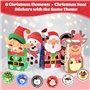 Kleemeiero 24PCS Sacs de Cadeau de Noël en Papier Boîtes de Bonbons de Noël Sachets Kraft Papier Pochette Cadeau Noël avec 2 Aut