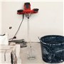 Malaxeur Électrique Professionnel, 1500W AC 220V Agitateur Malaxeur à Mortier Mélangeur à Béton avec Réduction en 3 Étapes et Co
