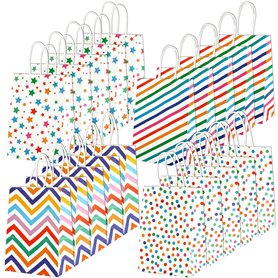 OEEYYT Lot de 20 sacs en papier multicolores avec anse